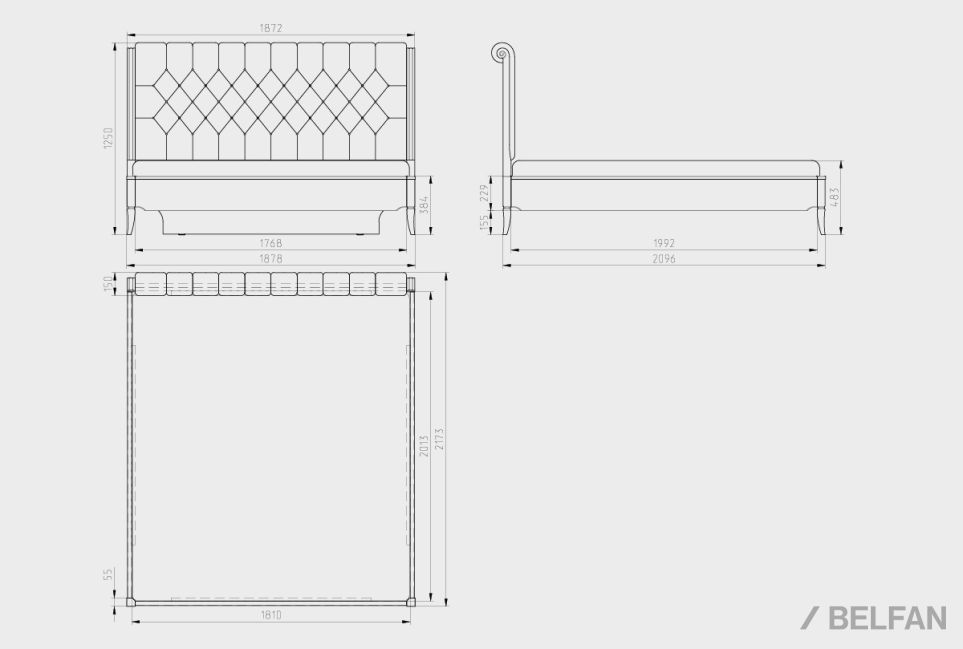 Кровать "Стюарт" (мягкое изголовье) массив и шпон дуба 5