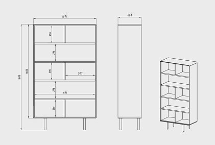 Стеллаж "Норман" 2