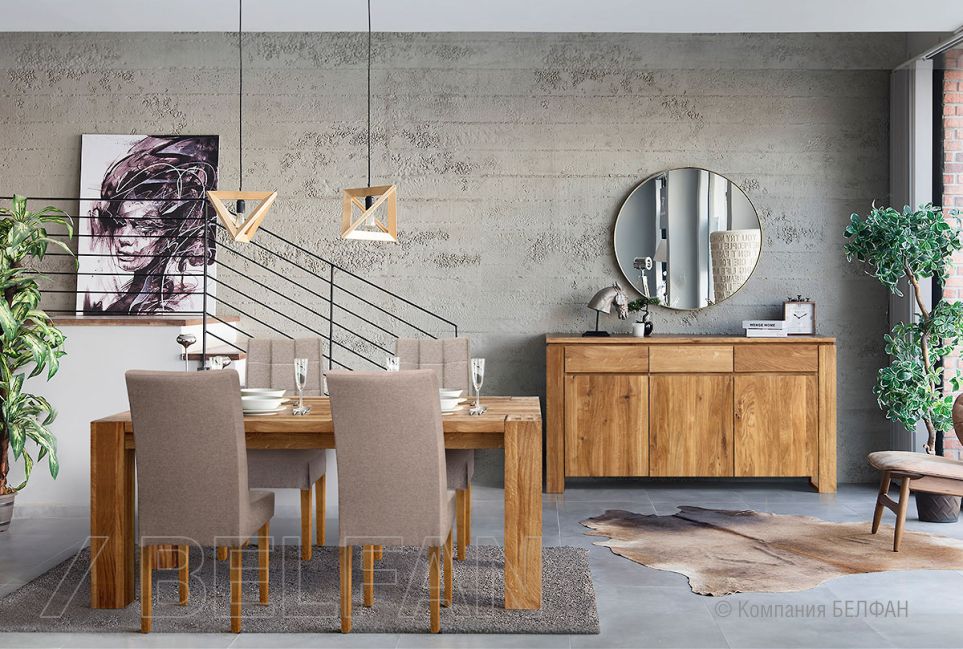 Тумба "Берген" В-33 массив и шпон дуба 5