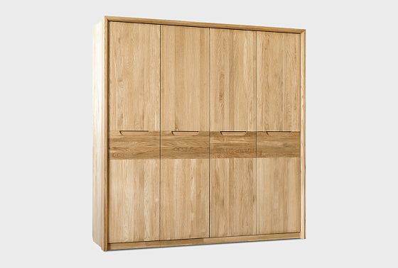Шкаф для одежды 4-х дверный "Бремен" массив дуба 7