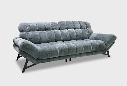 "Space" диван 2-х местный; нераскл.; 15L+15R; Nicoya Darkgrey (гр.4/Турция)
