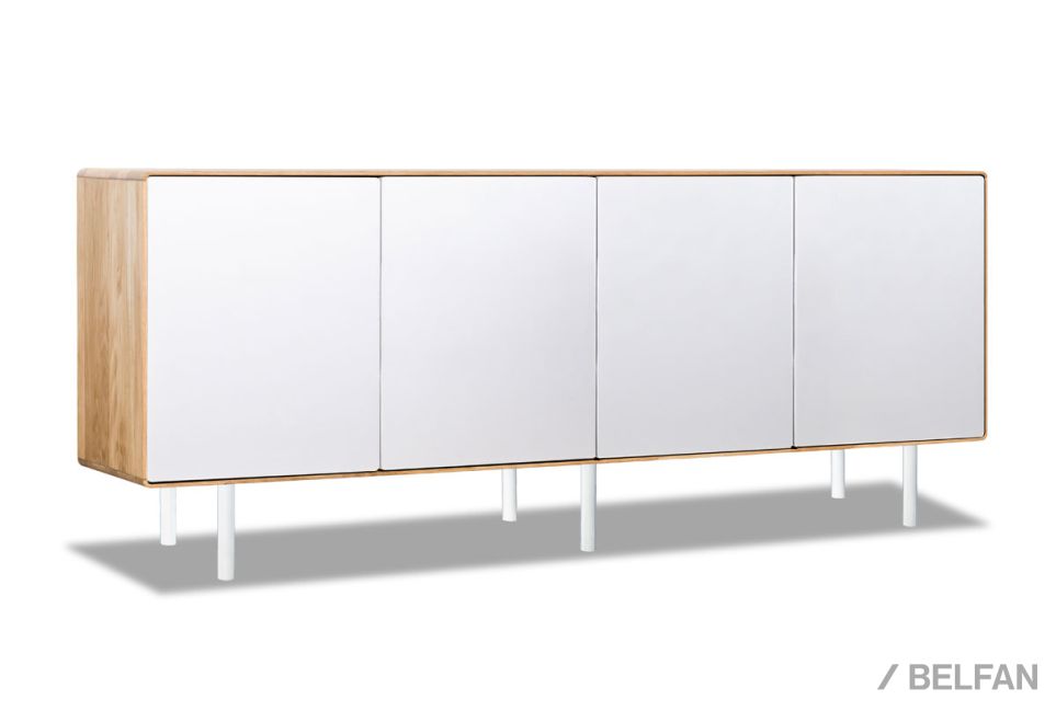 Тумба "Norman" 4 массив дуба, МДФ, металл 2