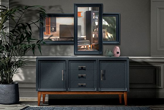 Зеркало настенное "Сакраменто" МДФ 2