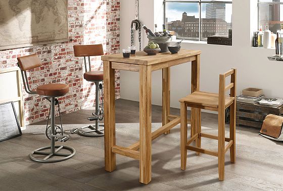 Стол барный "Берген" П-108 массив дуба 8