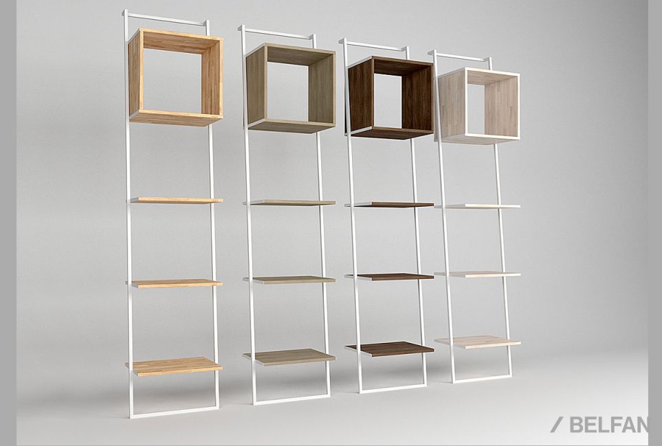 Стеллаж "Art Collection" 440 массив дуба, металл 4