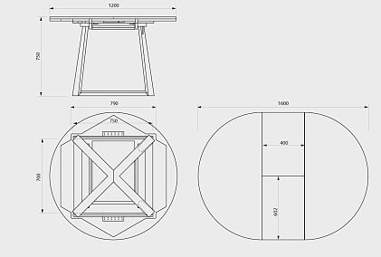 Стол обеденный "Мидгард" (раскладной)