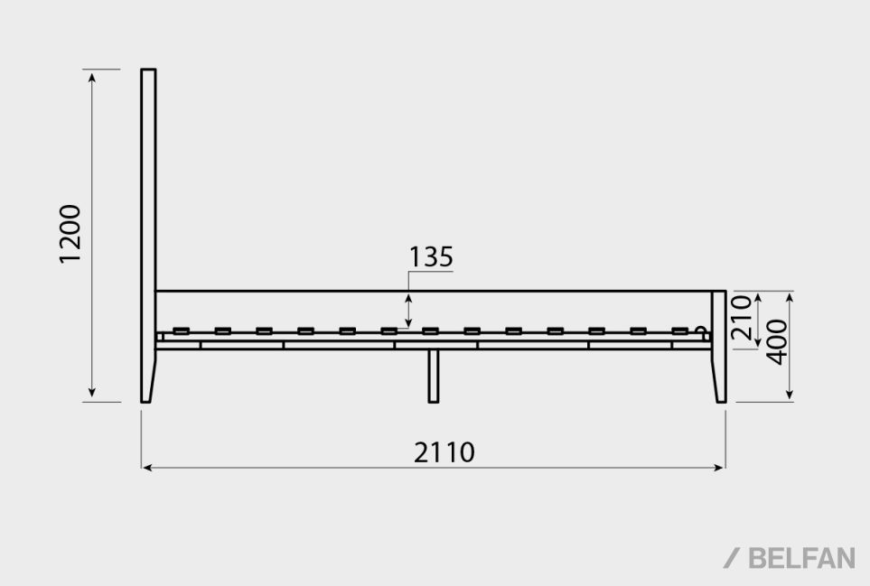 Кровать "Chicago" массив и шпон дуба 3