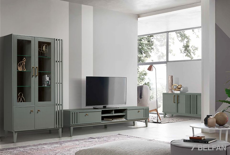 Тумба 4-х дв. "Чикаго" массив и шпон дуба 5