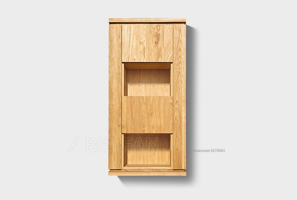 Шкаф настенный вертикальный "Берген" (правый); бейц масло