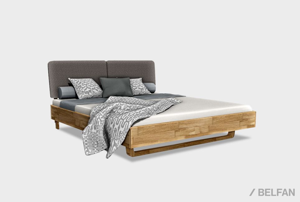 Кровать "Wallstreet" (мягкое изголовье) массив дуба 1