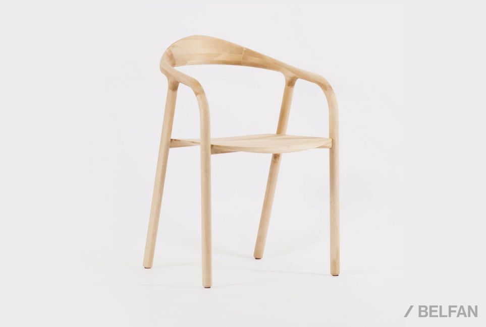 Стул "Лугано" с подлокотниками массив берёзы 1