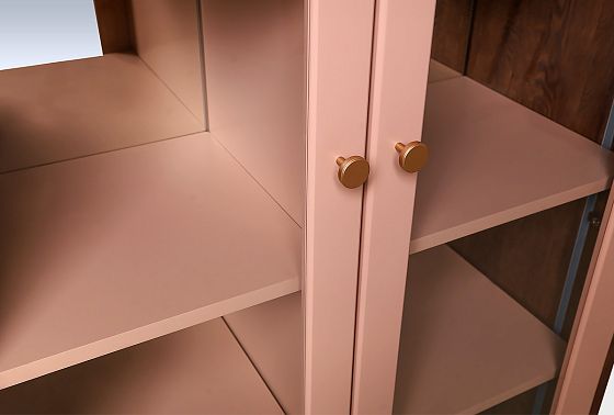 Витрина 2-х дверная "Меридиан" массив дуба, МДФ 3