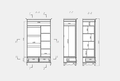 Шкаф для одежды "Тэфи" 2-х дв. без зеркала