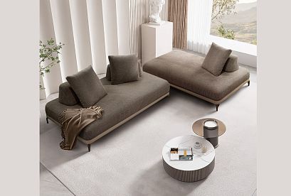 "Infiniti" диван модульный; нераскл.; 13+15; хром темный; 6007-9903+Unica Bison (гр. 2/БК)