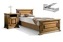 Кровать "Верди Люкс" (высокое изножье) с подъемным механизмом; без матраса; (800x2000); дуб рустикаль с патиной