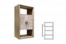 Модуль настенный "Cube Design" 2 (с нишей); фасад "шашки"; левый; серый дуб, белёный дуб