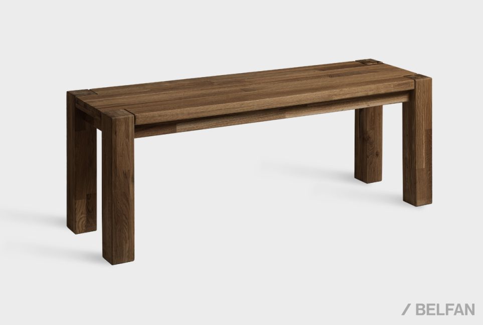 Скамья "Берген" П-03 (сечение опор 70х70) массив дуба 1