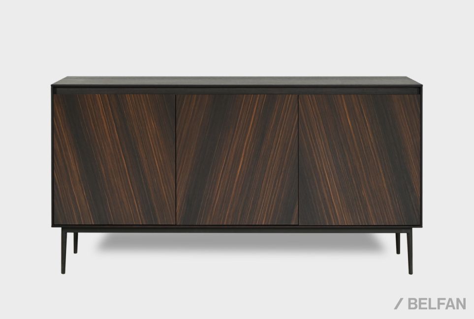 Тумба "Монреаль" 3 шпон дуба, МДФ, металл 7