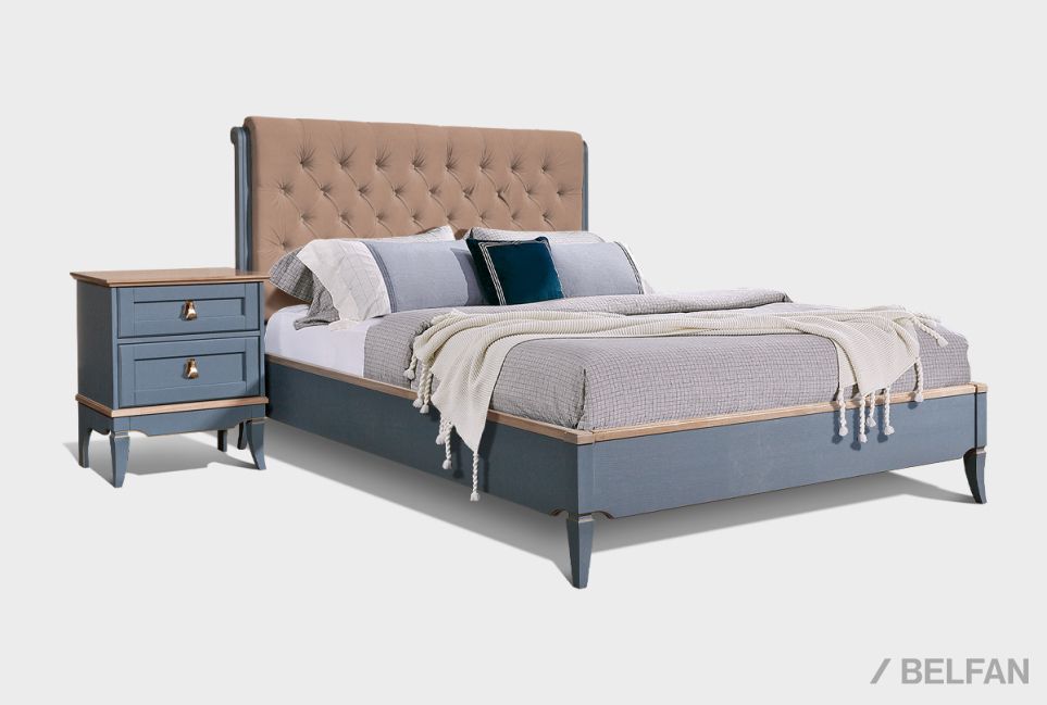 Кровать "Стюарт" (мягкое изголовье) массив и шпон дуба 1