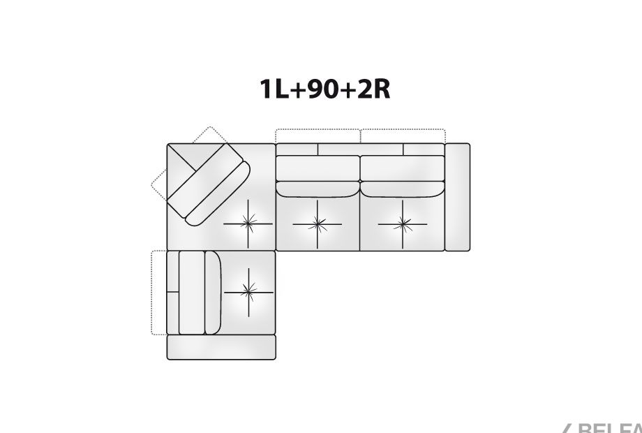 "Бакстер" диван угловой 5
