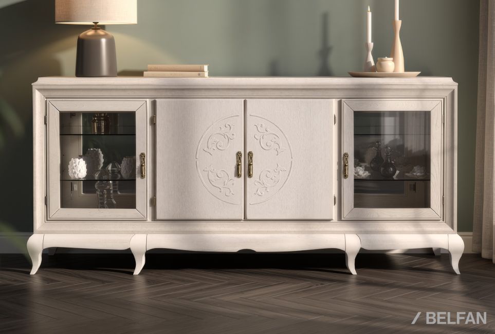 Тумба "Соната" (без декора) массив и шпон дуба 1