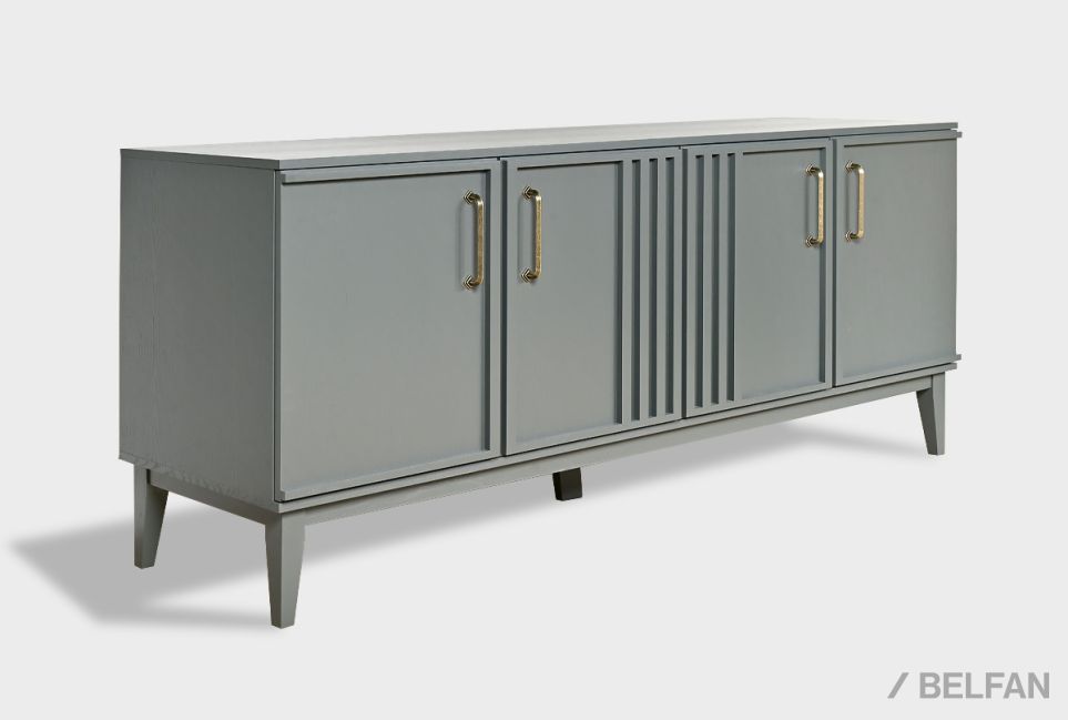 Тумба 4-х дв. "Чикаго" массив и шпон дуба 1