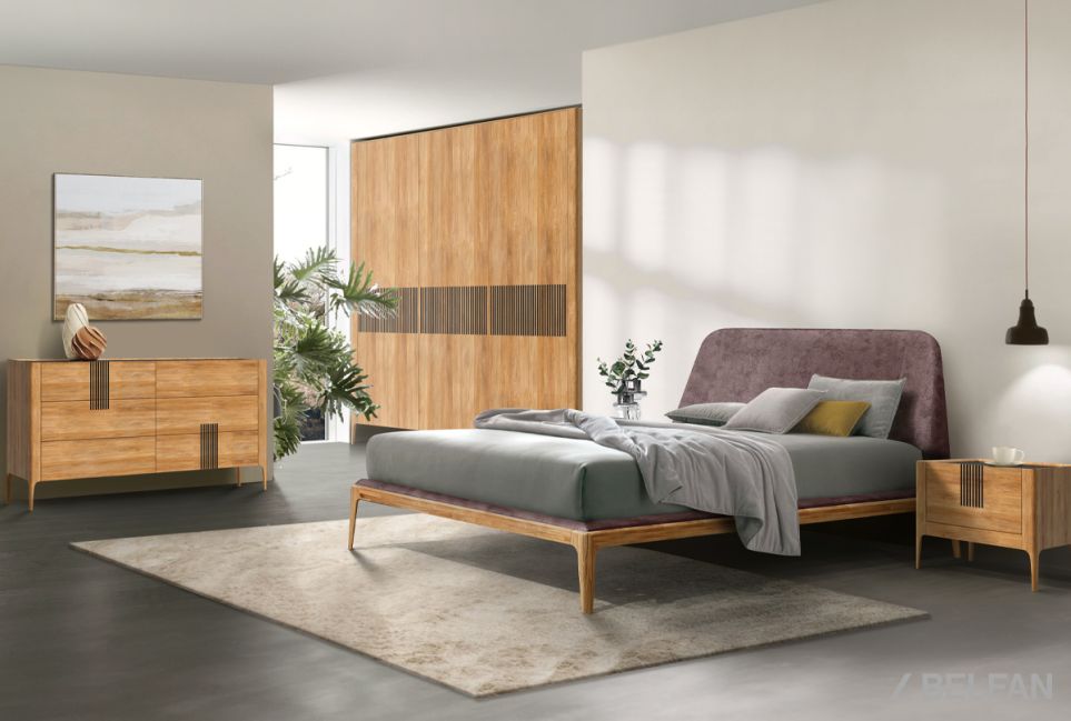 Кровать "Bergamo" (мягкое изголовье) массив дуба 6