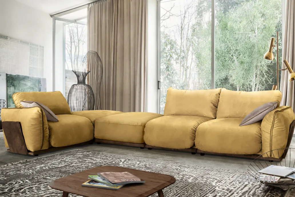 FERRE диван трёхместный с пуфом #2