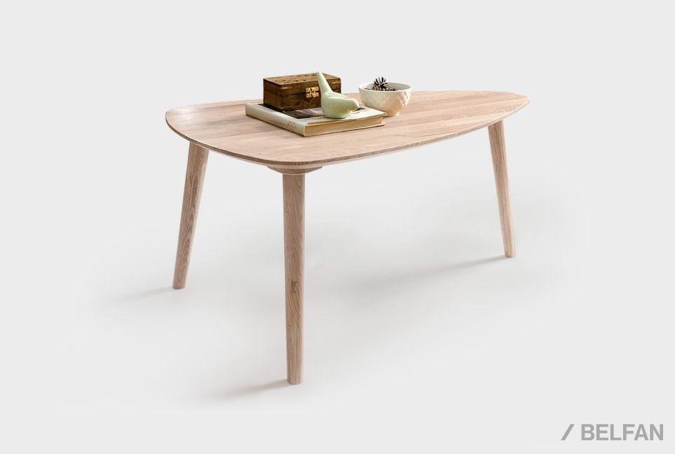 Стол журнальный "Art Collection" 70 (капля) массив дуба 1