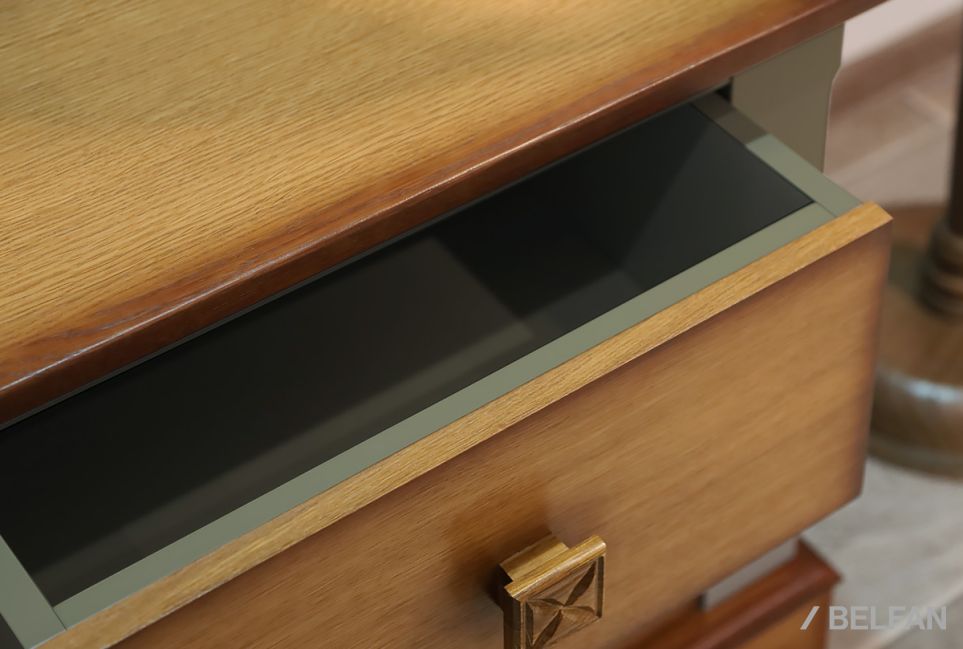 Тумба прикроватная "Brianson" массив и шпон дуба, МДФ 3