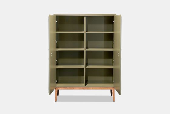 Тумба высокая "Сакраменто" массив и шпон дуба, МДФ 3