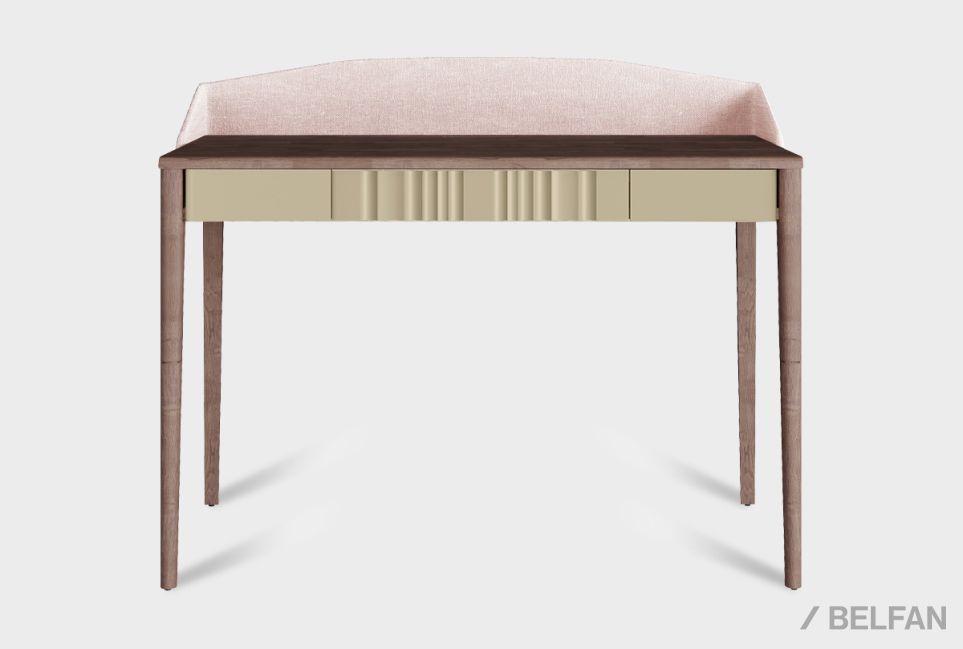 Стол туалетный "Меридиан" с декором (с мягким элементом) массив дуба, МДФ 1