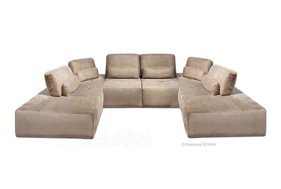"Бакстер" диван угловой П-образный; нераскл.; М6+М1+М9+М1+М1+М9+М1+М6; начальная группа ткани