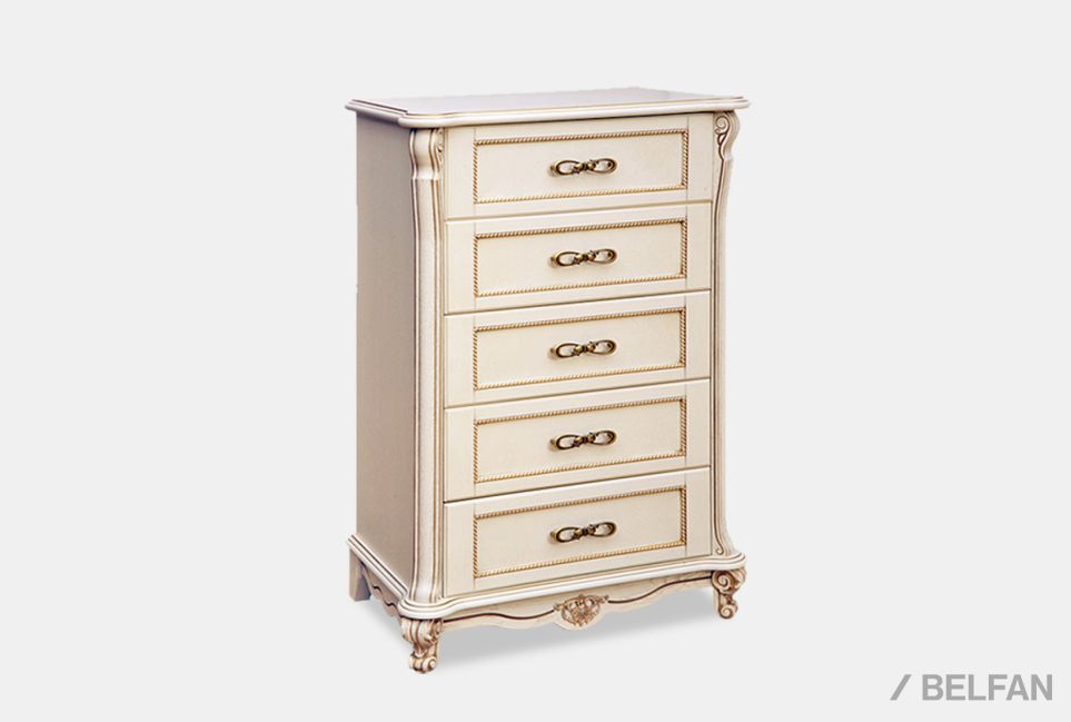 Комод высокий "Алези" 23 массив и шпон дуба 1