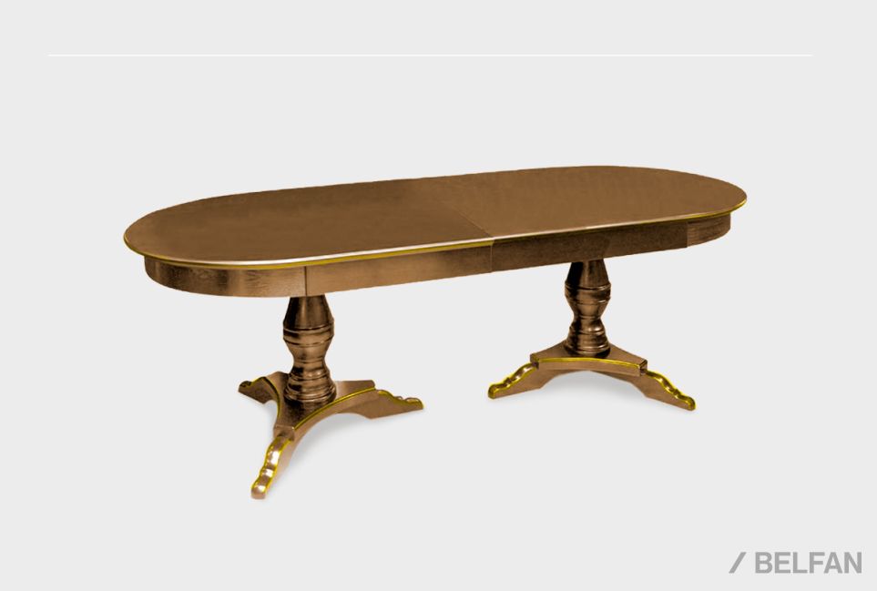 Стол обеденный "Полонез" 41/01 массив и шпон дуба 1