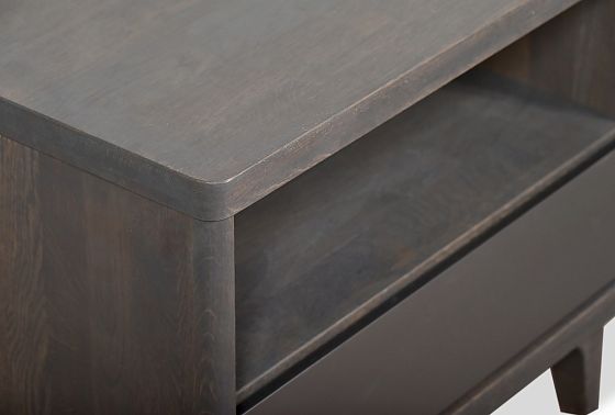 Тумба прикроватная "Уоллстрит" (с нишей) массив дуба, МДФ 9