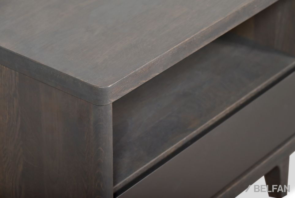 Тумба прикроватная "Уоллстрит" (с нишей) массив дуба, МДФ 4