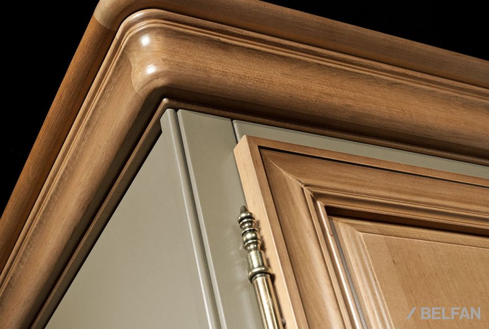 Шкаф для одежды "Оливия" 2-х дверный массив и шпон ольхи 2