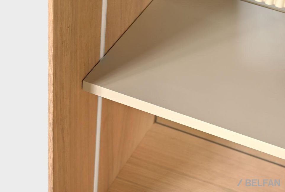 Витрина 1-но дверная "Avenue" (правая) шпон дуба, МДФ, металл 8