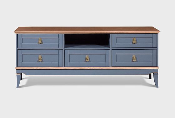 Тумба под ТВ "Стюарт" (с нишей) массив и шпон дуба 5