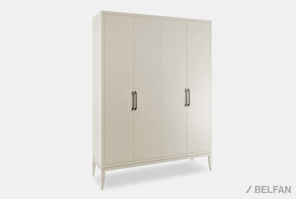 Шкаф для одежды "Коста" 4-х дв. без зеркала массив и шпон дуба 1