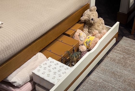 Кровать-диван под два матраса "Brianson" массив и шпон дуба, МДФ 17