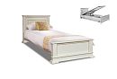 Кровать "Верди Люкс" (низкое изножье) с подъемным механизмом; без матраса; (800x2000); слоновая кость