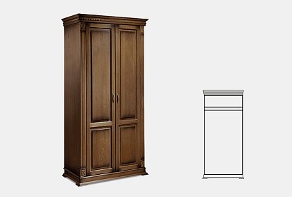 Шкаф 2-х дверный "Верди Люкс"