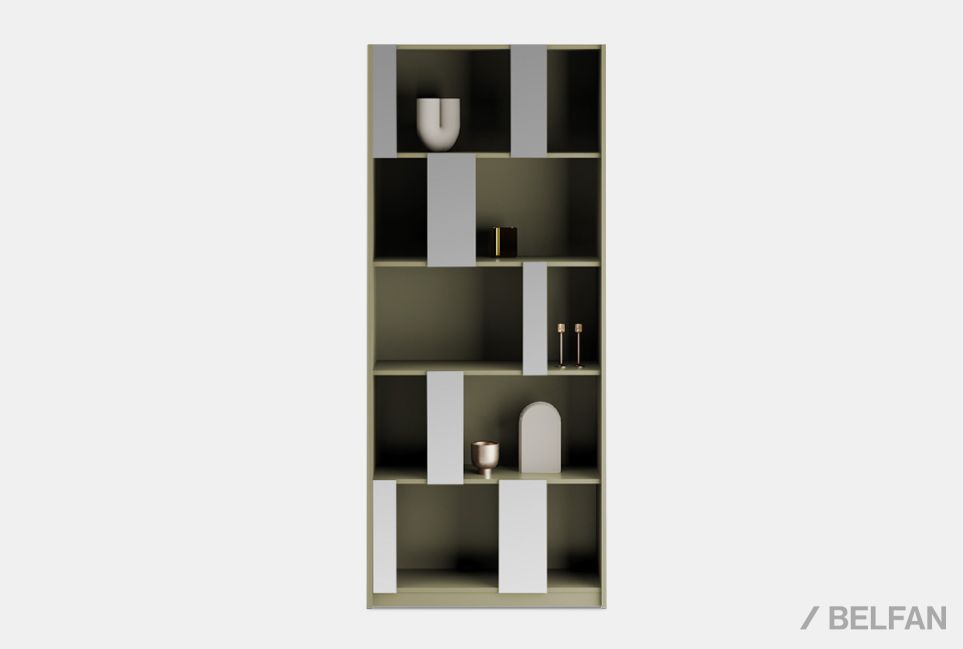 Стеллаж "Сакраменто" 100 (с зеркалами) МДФ, шпон дуба 1