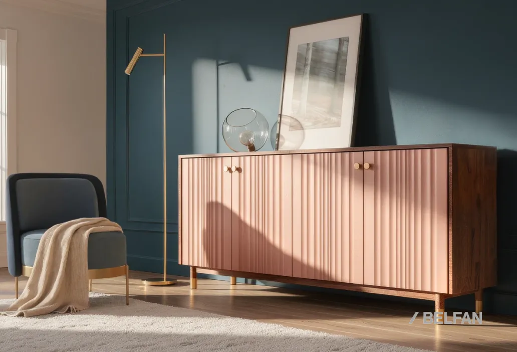 Ар-деко / Гостиная «Меридиан» #1 к-шоколадный дуб, ф-дымчатая роза