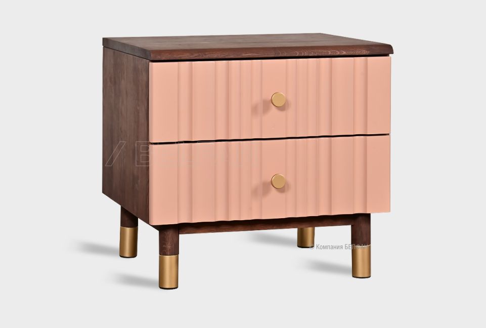 Тумба прикроватная "Меридиан"; к-торфяной дуб, ф-нирвана