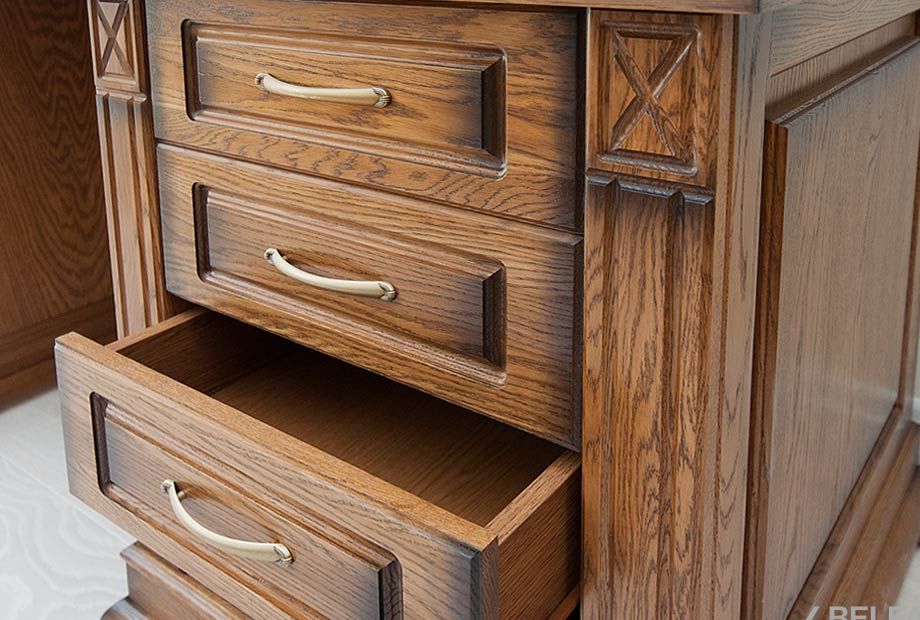 Стол письменный "Верди Люкс 9" массив и шпон дуба 3