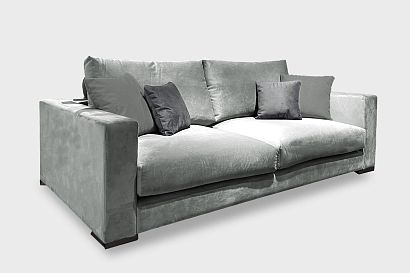 "Мэттью" диван 3-х местный; раскл.; 3М; "Тик-так" (1960x1680); деревянные черные; Monblan 11+Monblan 17+Monblan 25 (гр. 3/АВ)