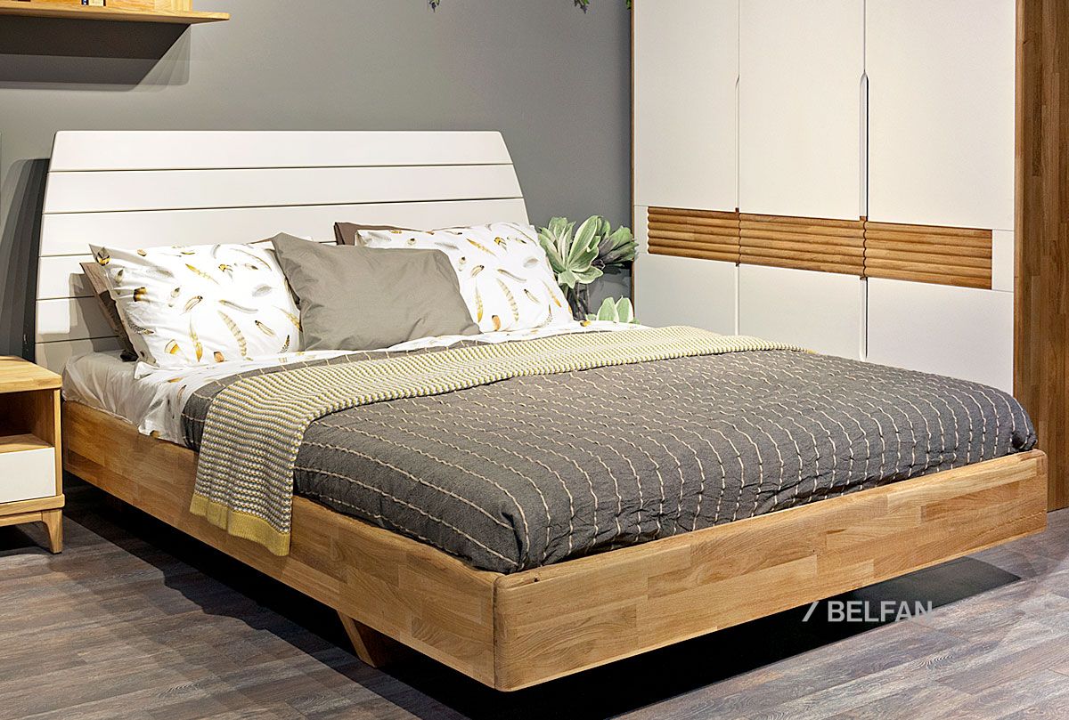 Кровать "Уоллстрит" (комбинированная) массив дуба, МДФ 1